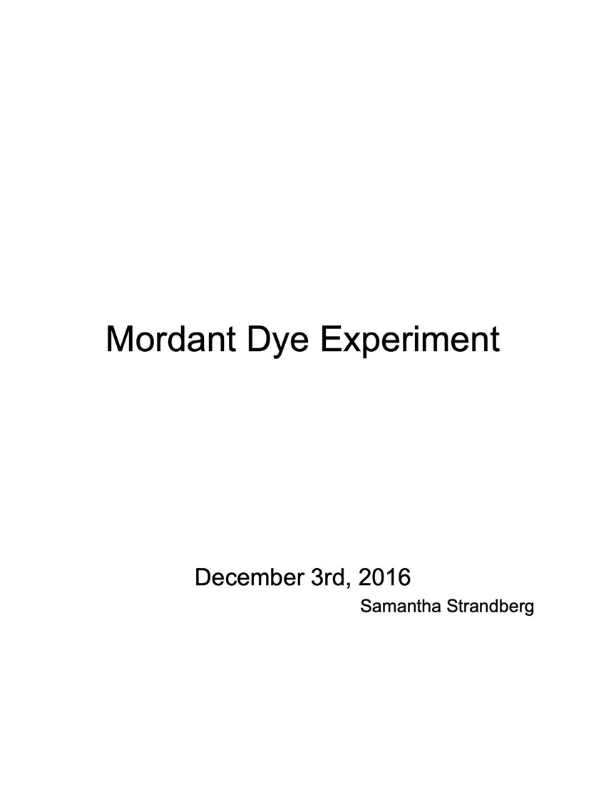 mordant dye experiment 12-3-2016